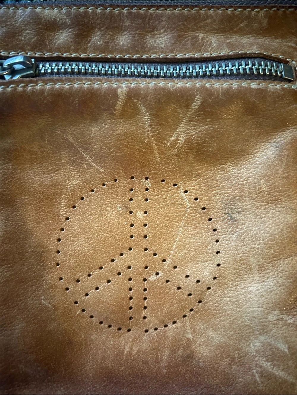 Roots, genuine leather, made in Canada Fringed Crossbody